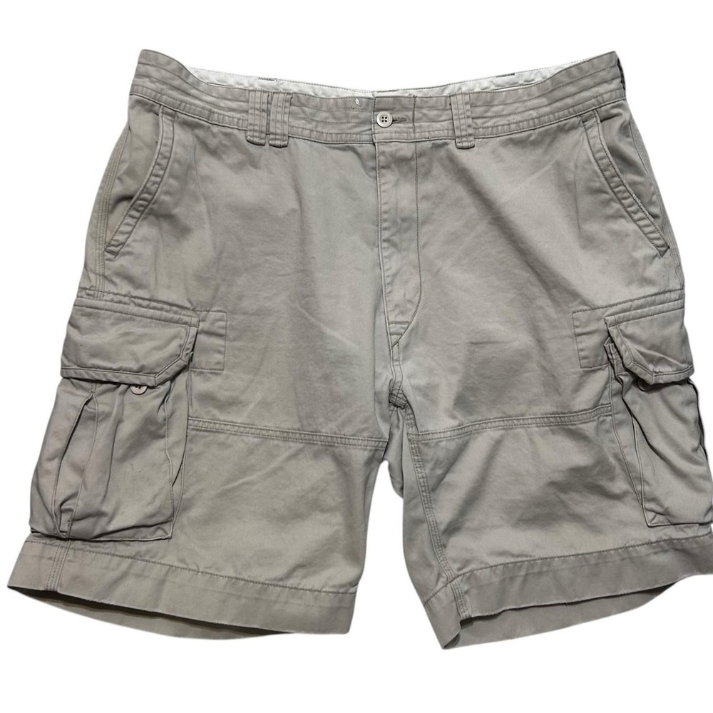 Polo Ralph Lauren Men Cargo Shorts 42 Beige Outdoor Utility Rugged Hike Classic